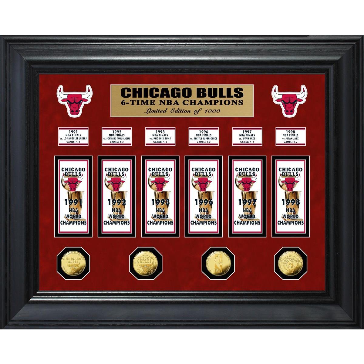 NBA Basketball Photo Picture Frame Kit - Chicago Bulls (Red Matting, Black  Trim)