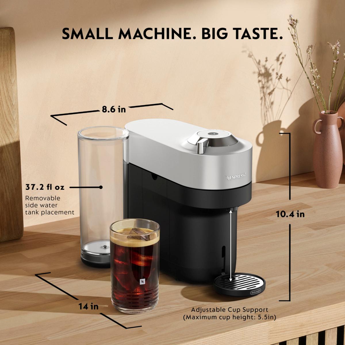 Nespresso Vertuo POP+ Deluxe Machine with Coffee Pods and Voucher