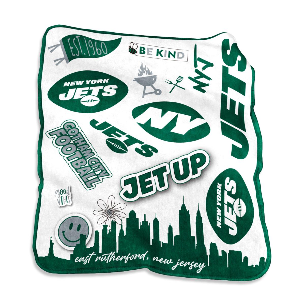 New York Giants Blanket 50x60 Raschel Jersey Design - Caseys