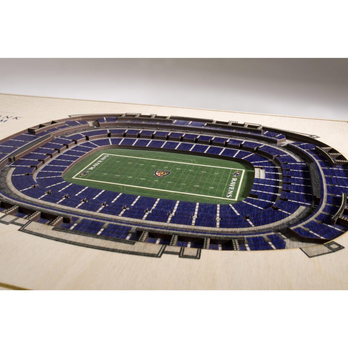 Baltimore Ravens, 3D Stadium View, M&T Bank Stadium, Wall Art