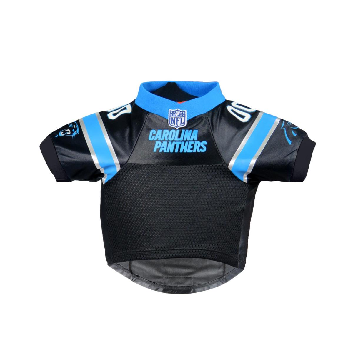 Pets First NFL Carolina Panthers Mesh Dog Jersey, X-Small