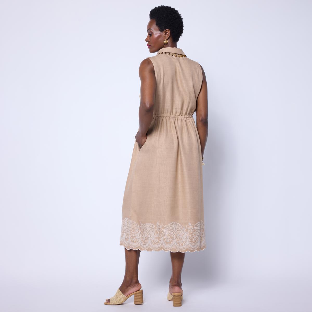 collared flare dress English Factory