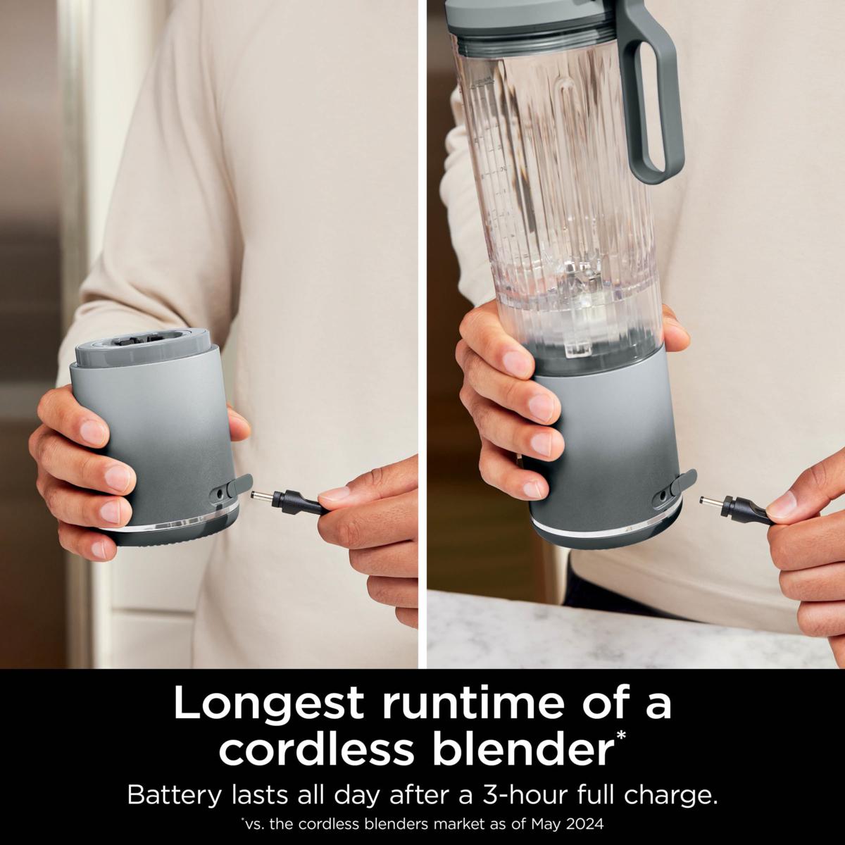 Ninja Blast Max 22-oz. Portable Blender - Platinum Silver | HSN