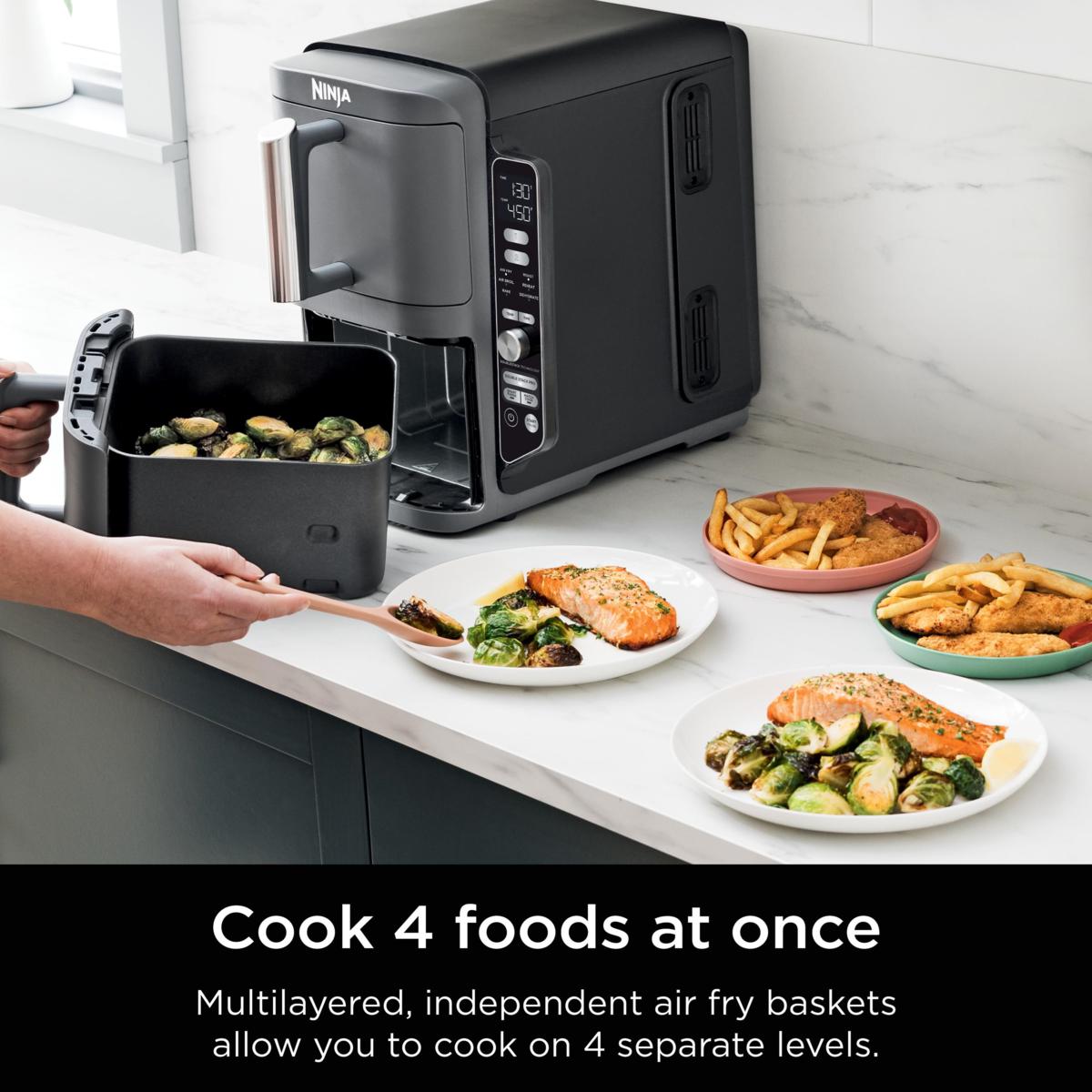 Ninja Dz201 Foodi Ninja Foodi 8QT DualZone Air Fryer 6-in-1