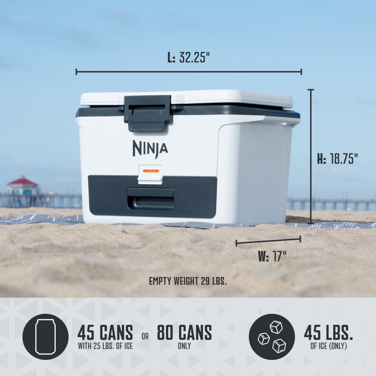 Ninja FrostVault 50qt Hard Cooler with Dry Zone - Cloud White | HSN