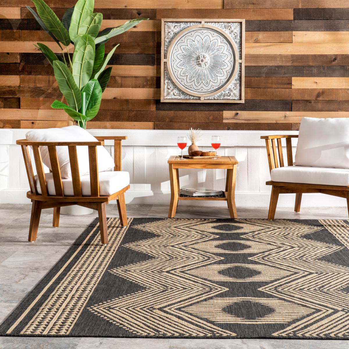 nuLOOM 4' x 6' Ranya Tribal Indoor/Outdoor Area Rug | HSN