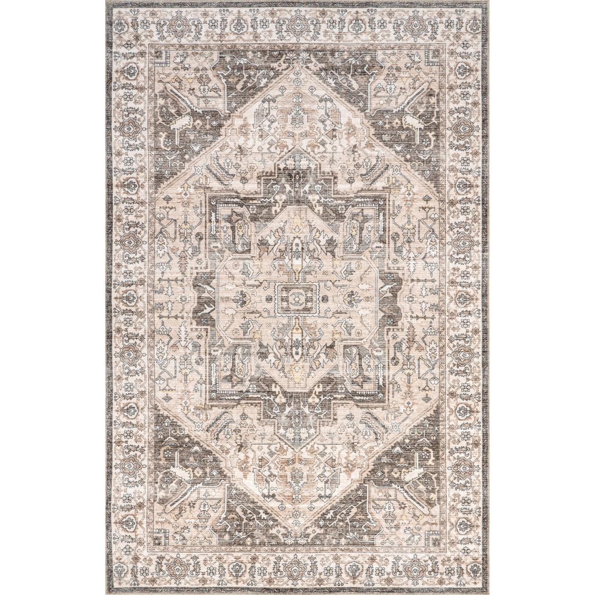 nuLOOM Brielle Machine Washable Vintage Medallion 8' x 10' Area Rug