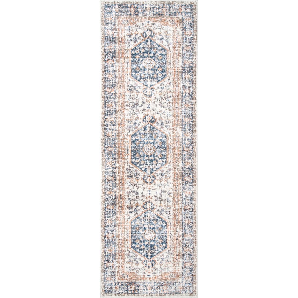 nuLOOM Jacquie Vintage Floral Area Rug - 2' 8" x 8' Blue