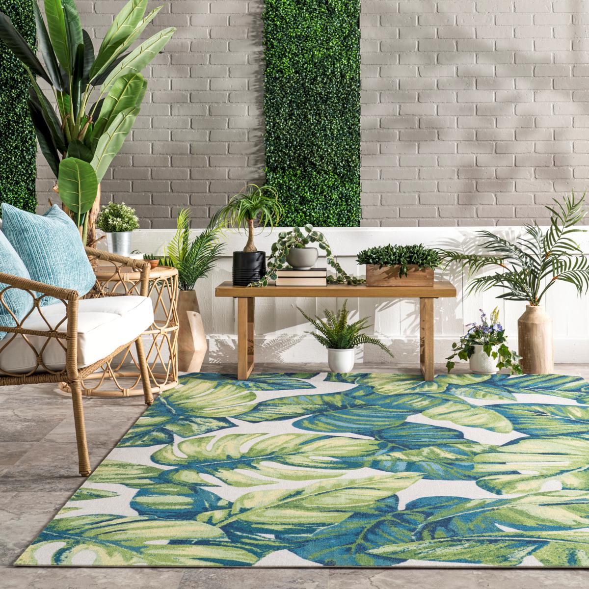 nuLOOM Lisa Floral Indoor/Outdoor 4' x 6' Area Rug | HSN