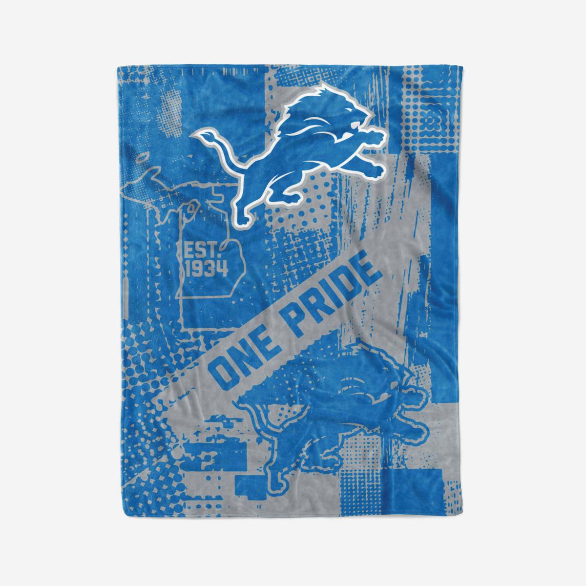 Offically Licensed NFL 60" x 80" Raschel Throw Lions 21257487 HSN