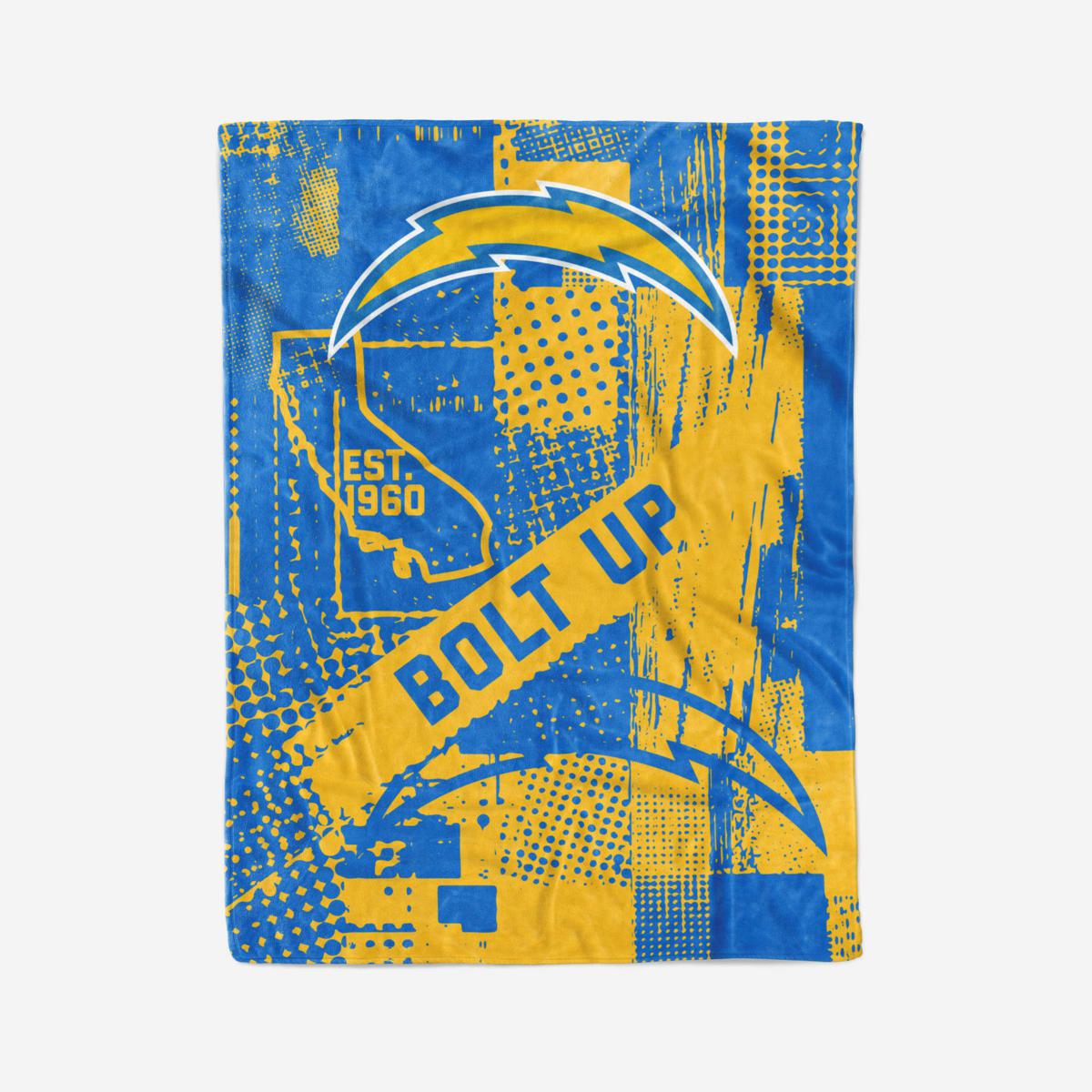 Offically Licensed NFL 60" x 80" Raschel Throw Chargers 21257501 HSN