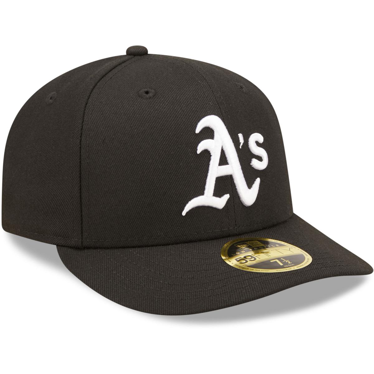 New Era Officially Licensed Fanatics MLB Men's Athletics B & W Fitted Hat