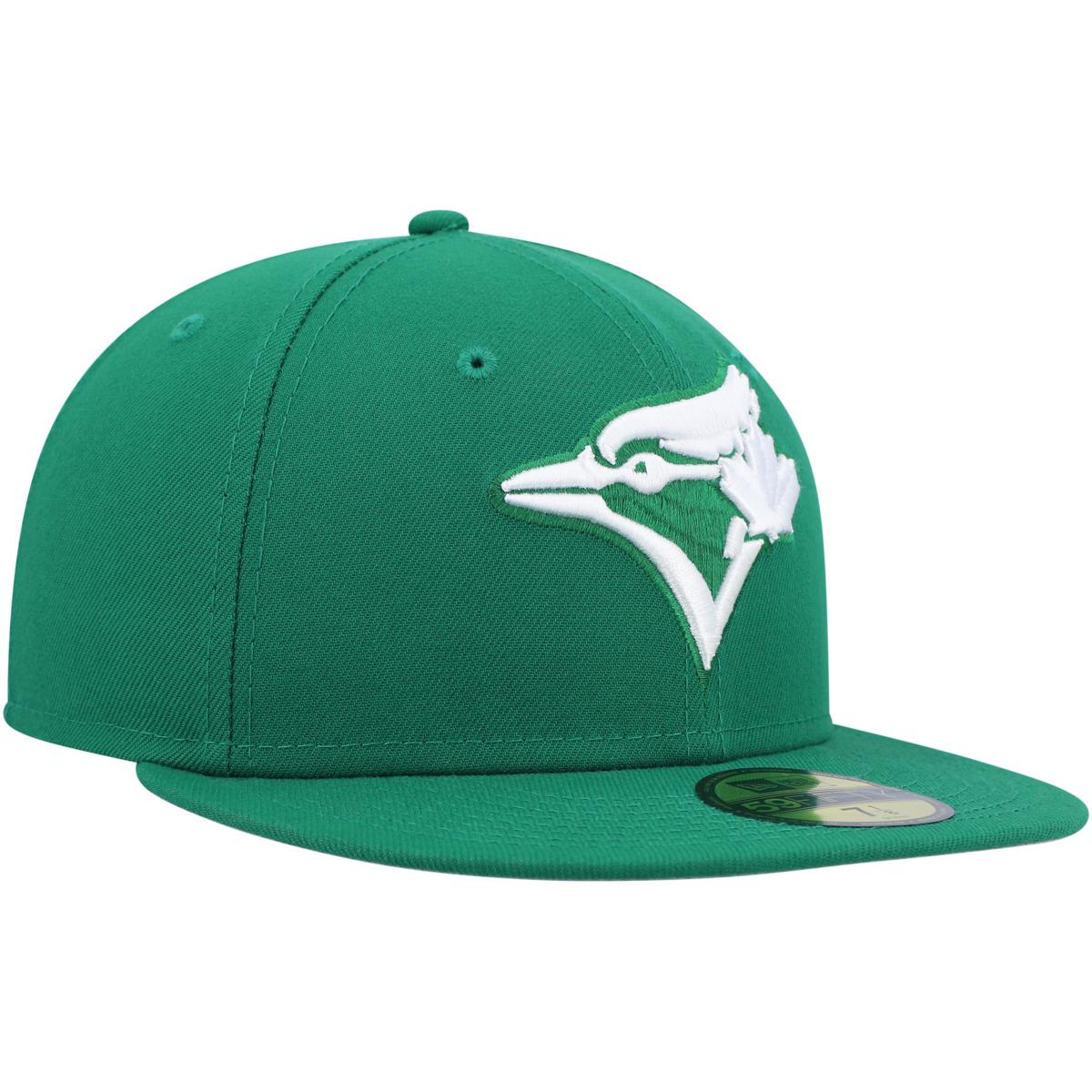 Officially Licensed MLB Men's New Era White Fitted Hat - Blue Jays