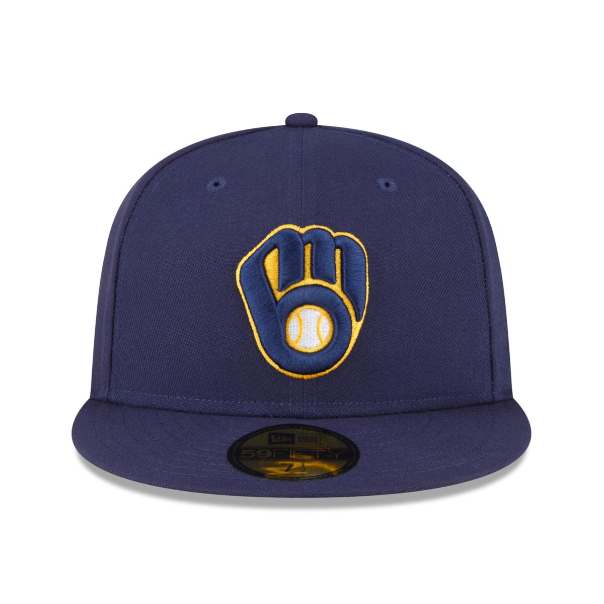 Men's New Era Yellow/Black Milwaukee Brewers Grilled 59FIFTY Fitted Hat