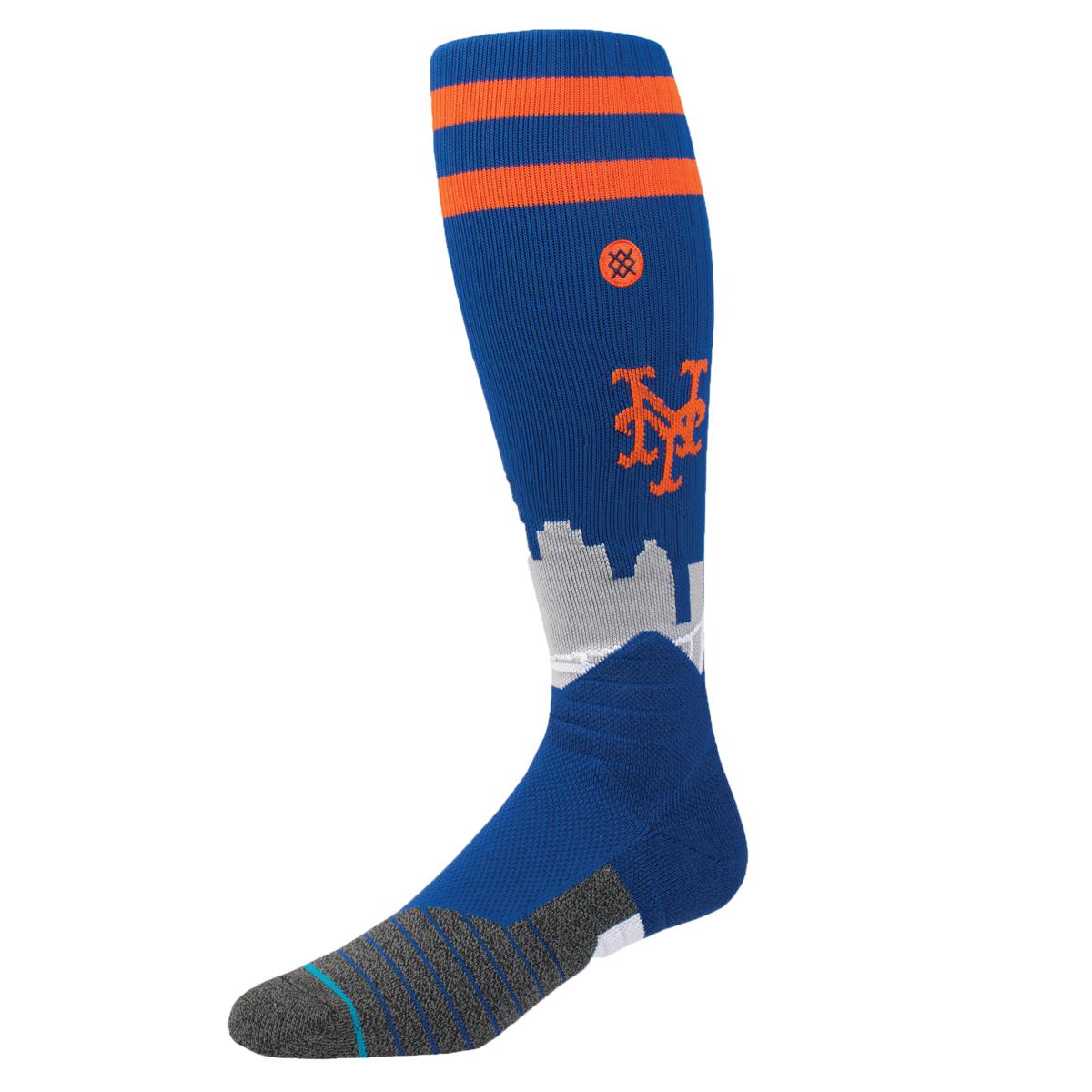 Officially Licensed Fanatics MLB Men's Mets Diamond Pro OTC Socks