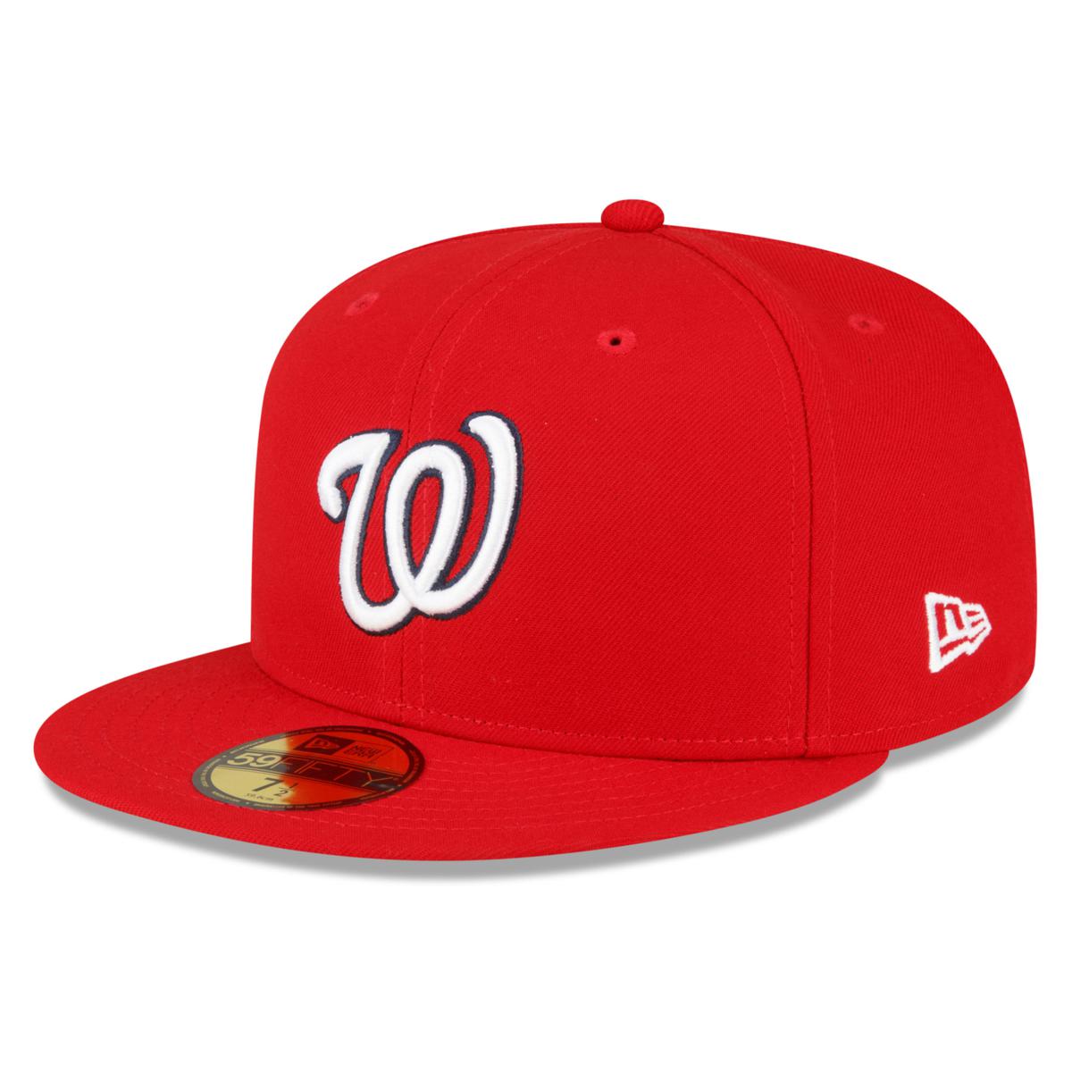 New Era Men's Washington Nationals 59Fifty Game Red Authentic Hat