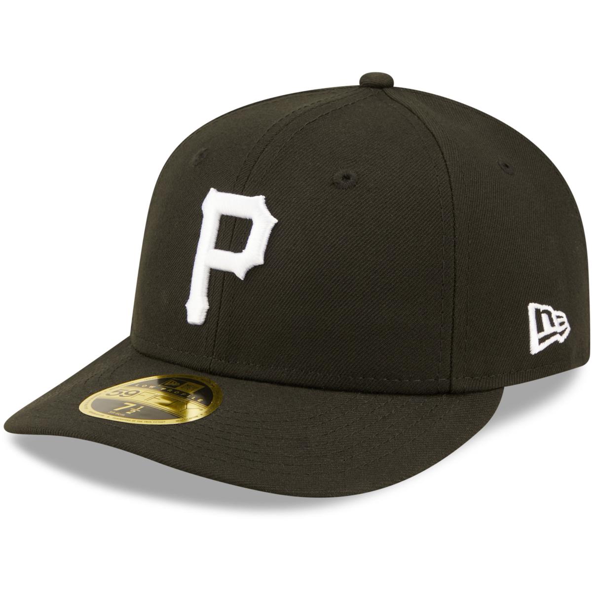 Officially Licensed Fanatics MLB Men's Pirates Black/White Fitted Hat