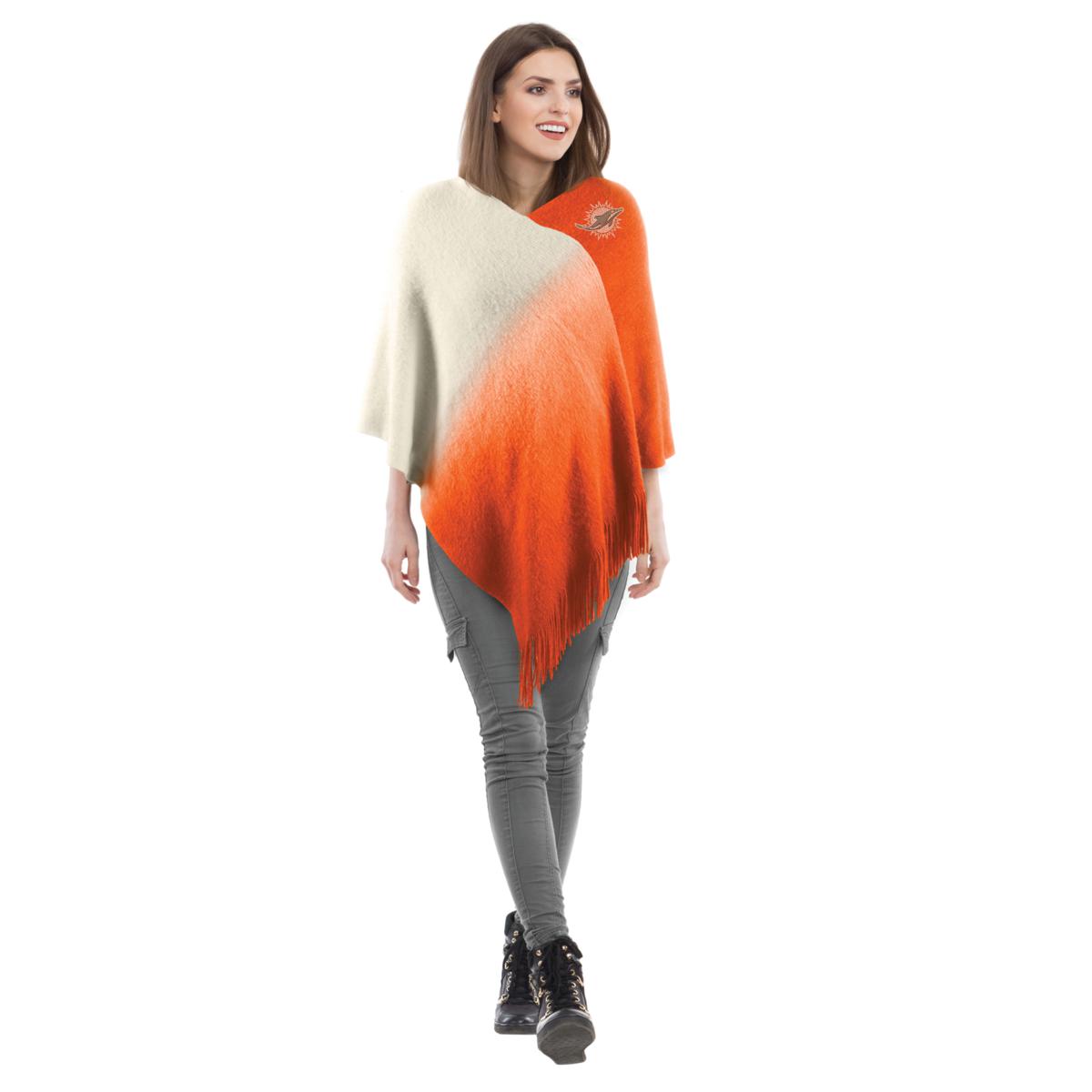 Officially Licensed Littlearth NFL One Size Dip Dye Poncho - Vikings