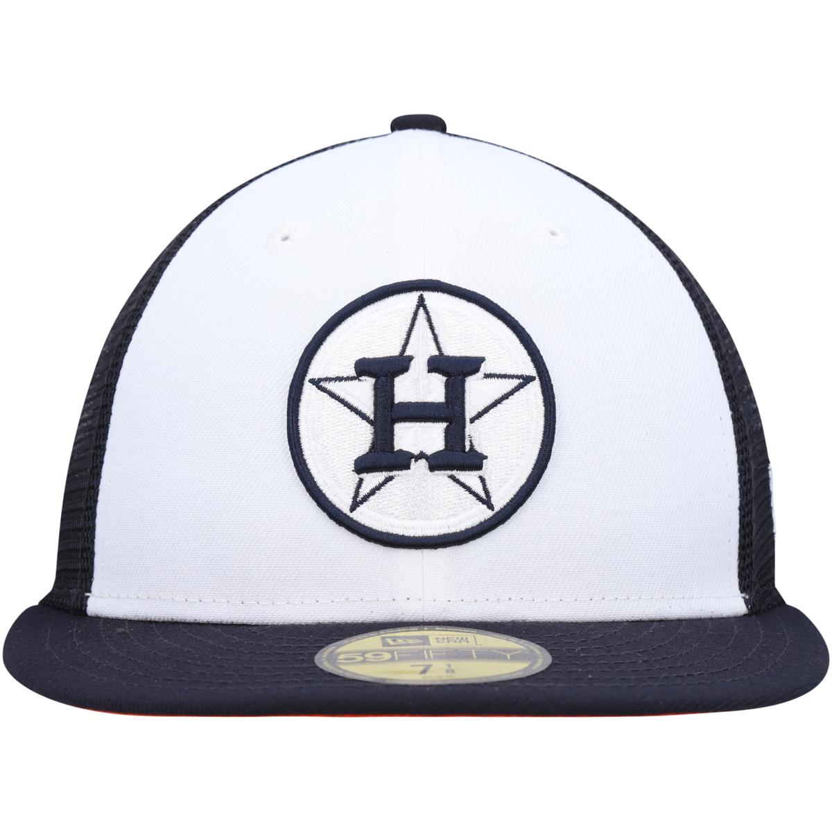 Men's New Era White/Navy Houston Astros 2023 On-Field Batting Practice 59FIFTY Fitted Hat