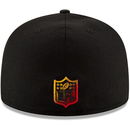 Men's Kansas City Chiefs New Era Black Color Dim 59FIFTY Fitted Hat