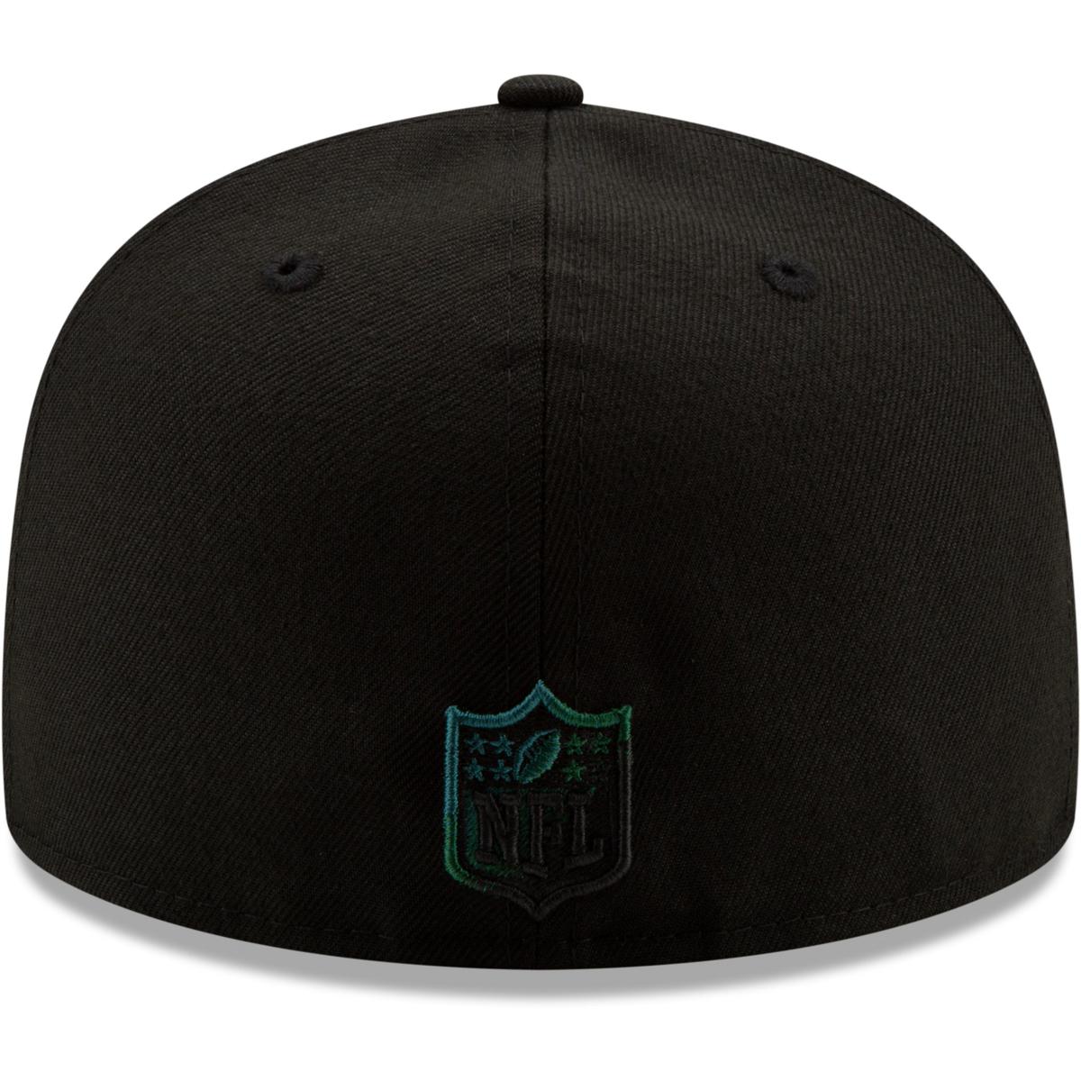 Men's New Era Black Seattle Seahawks Color Dim 59FIFTY Fitted Hat