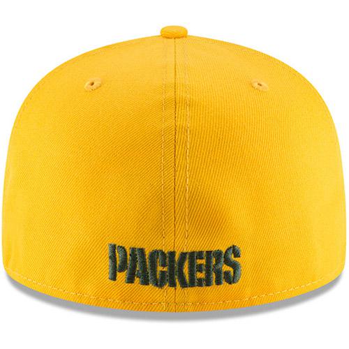 Men's New Era Gold Green Bay Packers Color Pack II 59FIFTY Fitted Hat