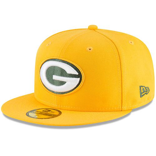 Officially Licensed Men's New Era Packers Color Dim Fitted Hat