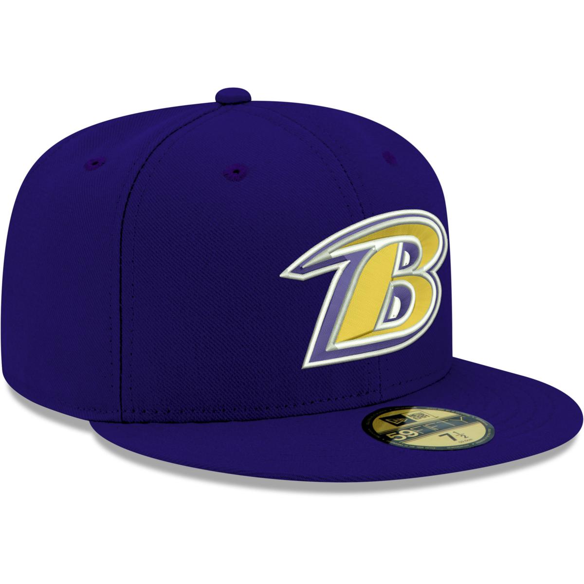 Baltimore Ravens New Era Omaha Low Profile 59FIFTY Fitted Team Hat - Black