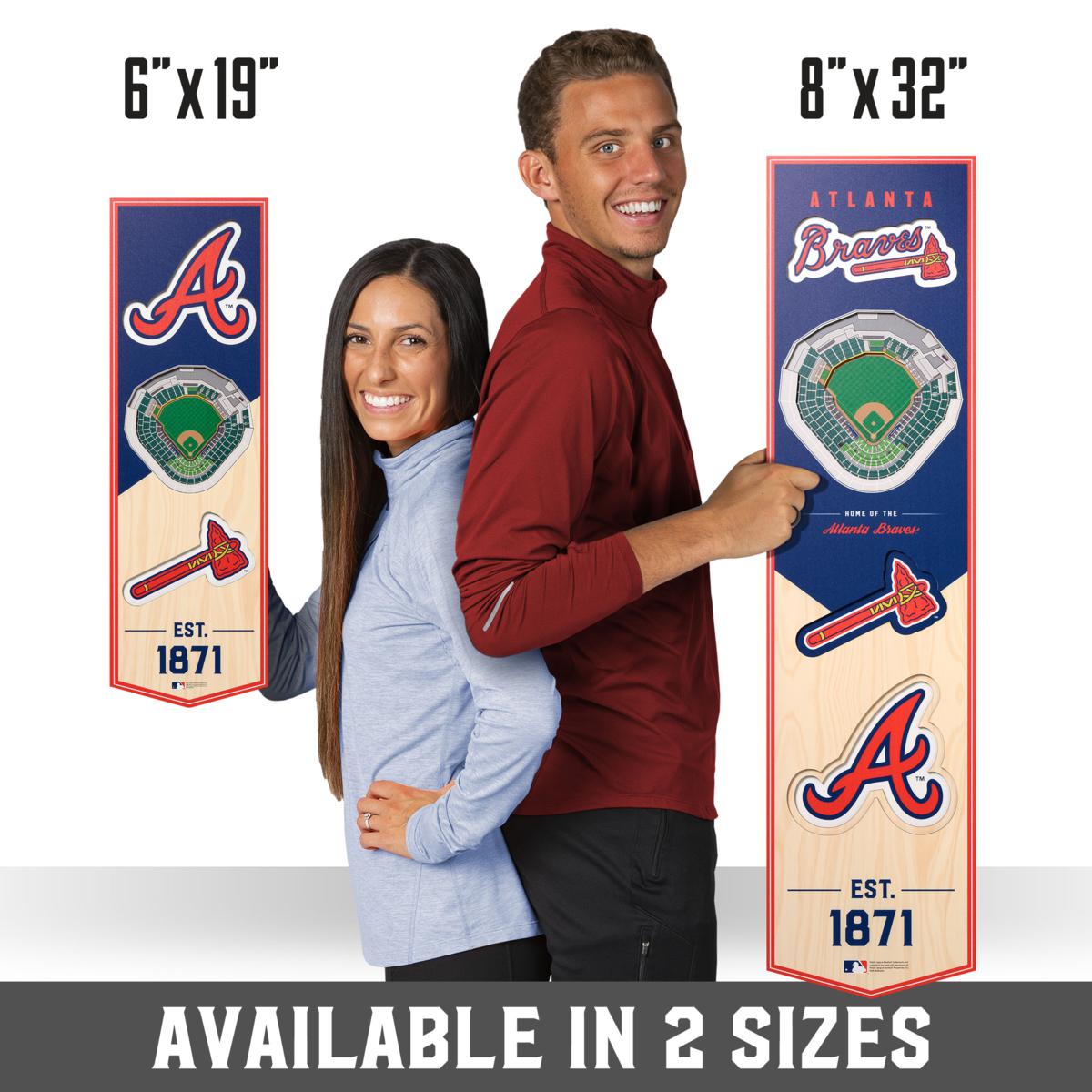 MLB Atlanta Braves 6x19 Stadium 3D View Banner