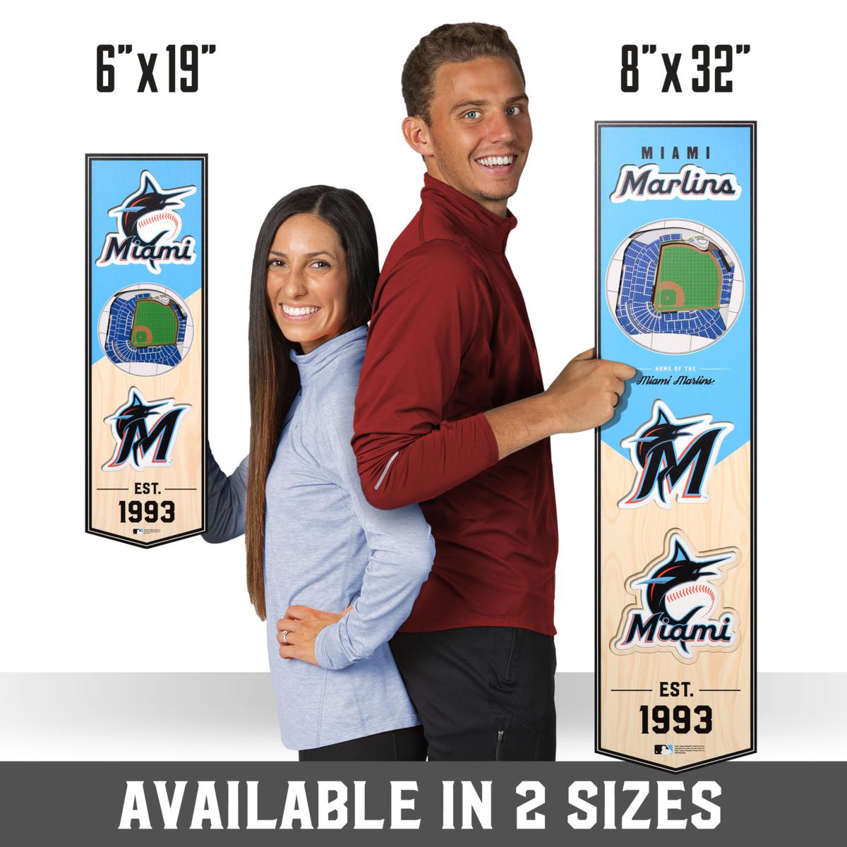 MLB Miami Marlins 6x19 Stadium 3D View Banner