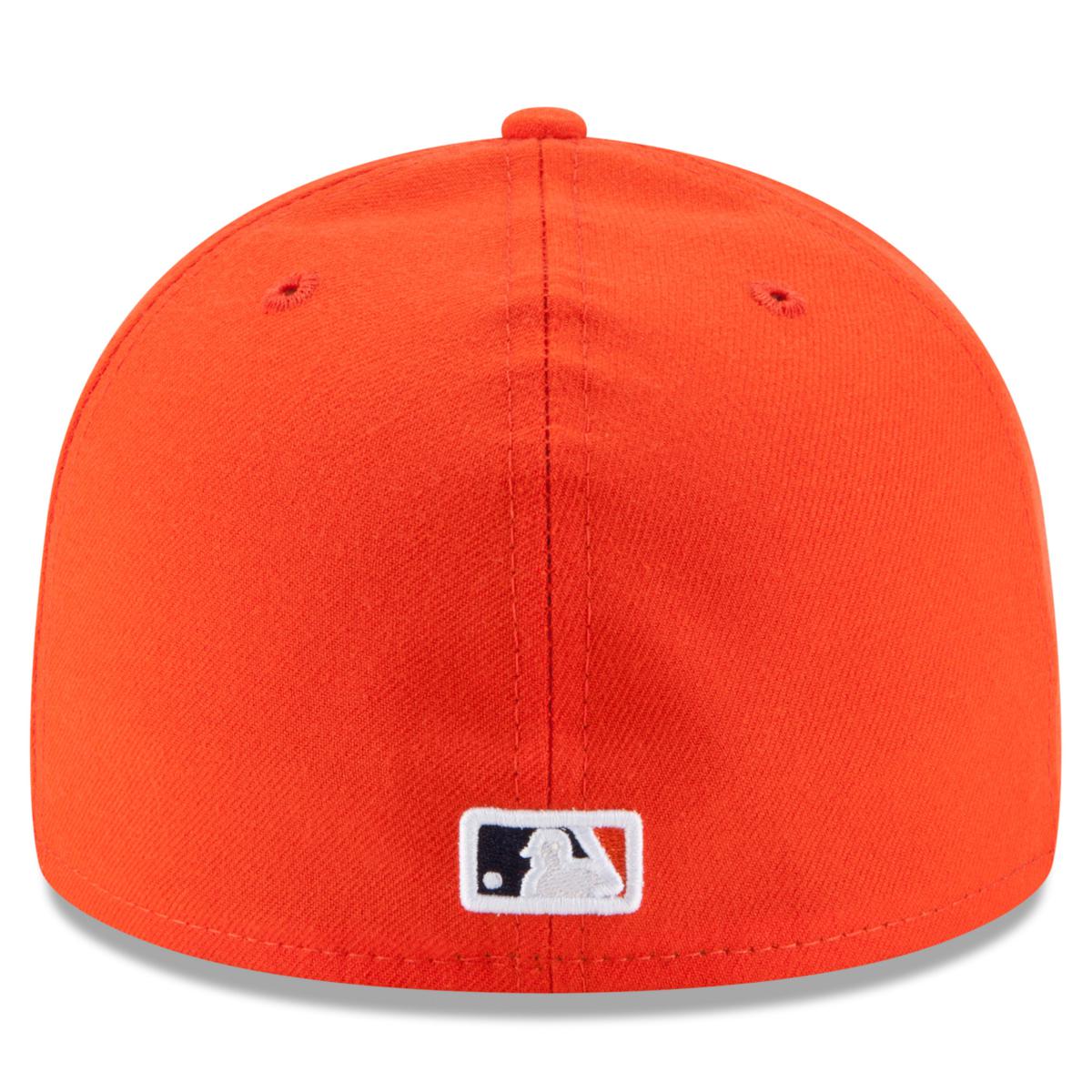 New Era Houston Astros 59FIFTY Alternate Authentic Collection Fitted Hat, Orange, Size: 7 3/4