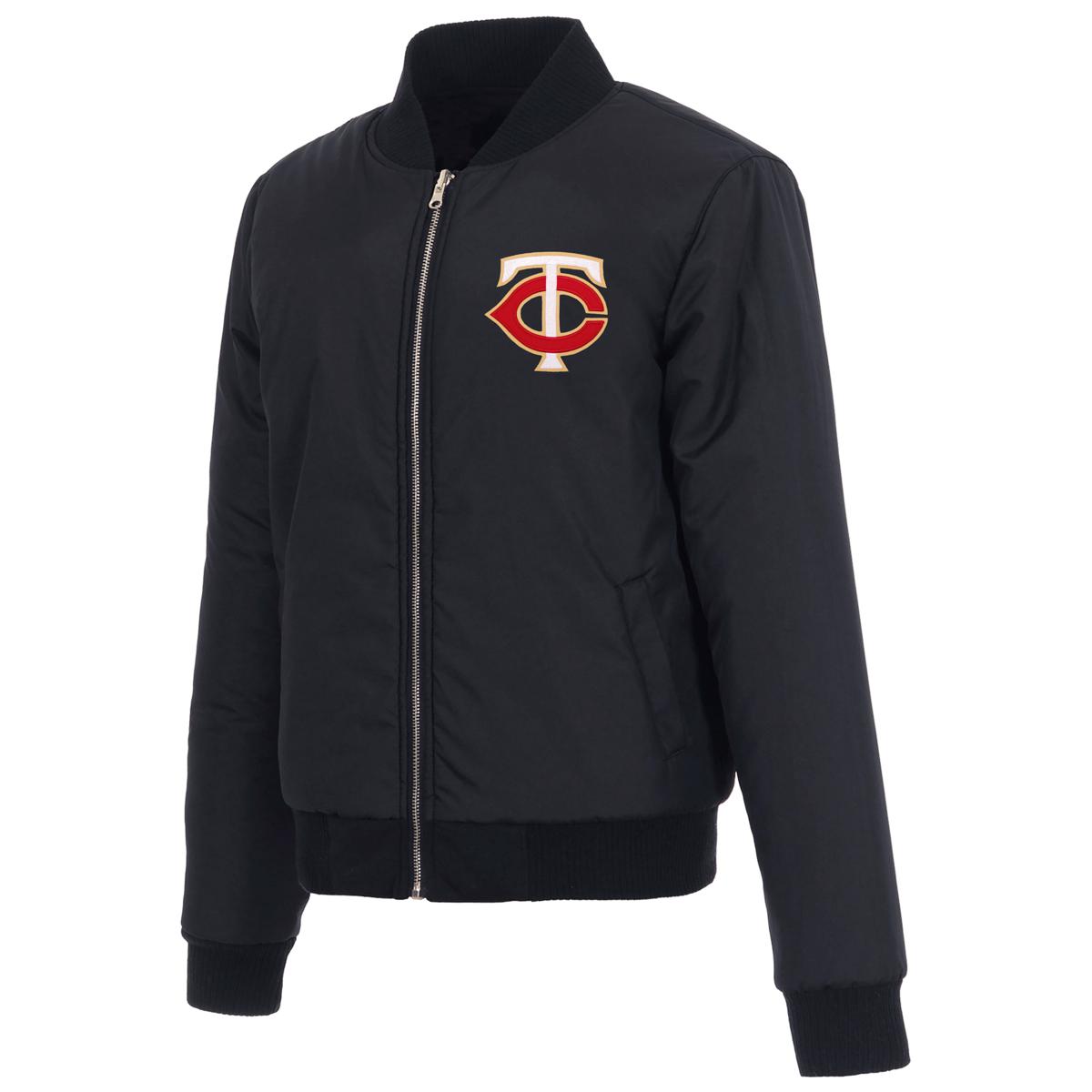 Officially Licensed MLB Braves Ladies' Jacket w/ Fleece & Nylon Sides