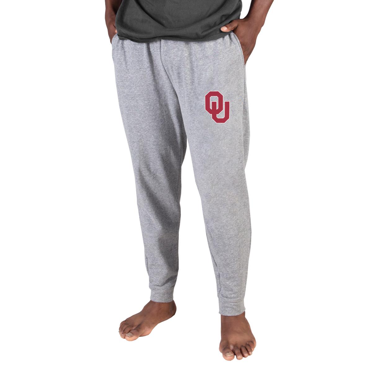 Men's Concepts Sport Gray Oklahoma Sooners Mainstream Cuffed Terry Pants Size: Extra Large