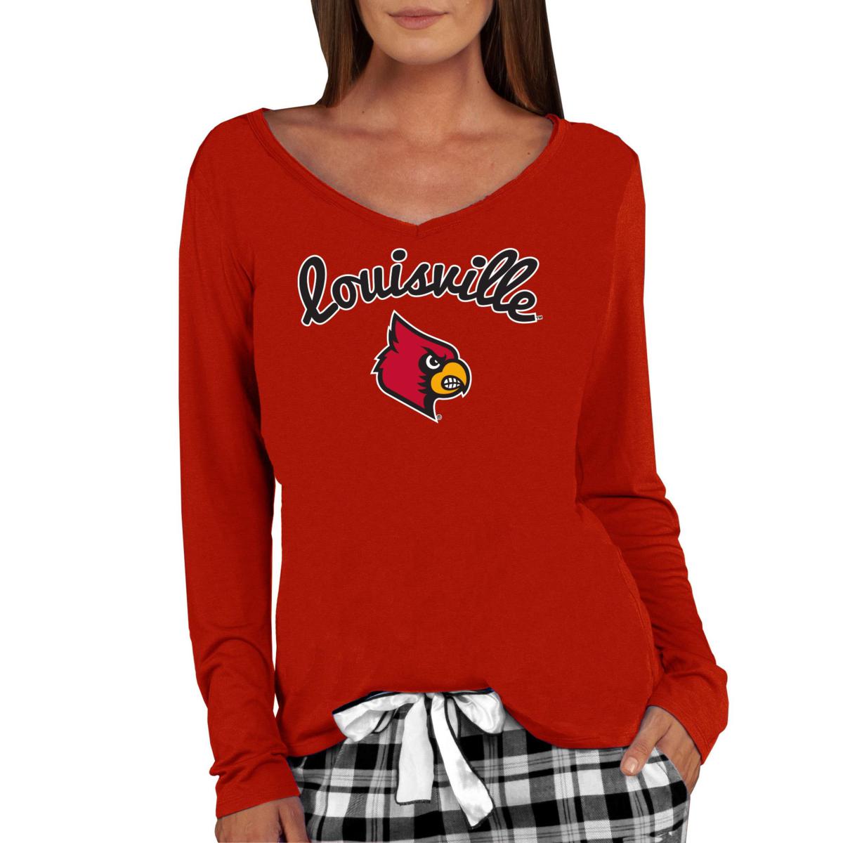 Louisville Cardinals Concepts Sport Women's Marathon Nightshirt - Red