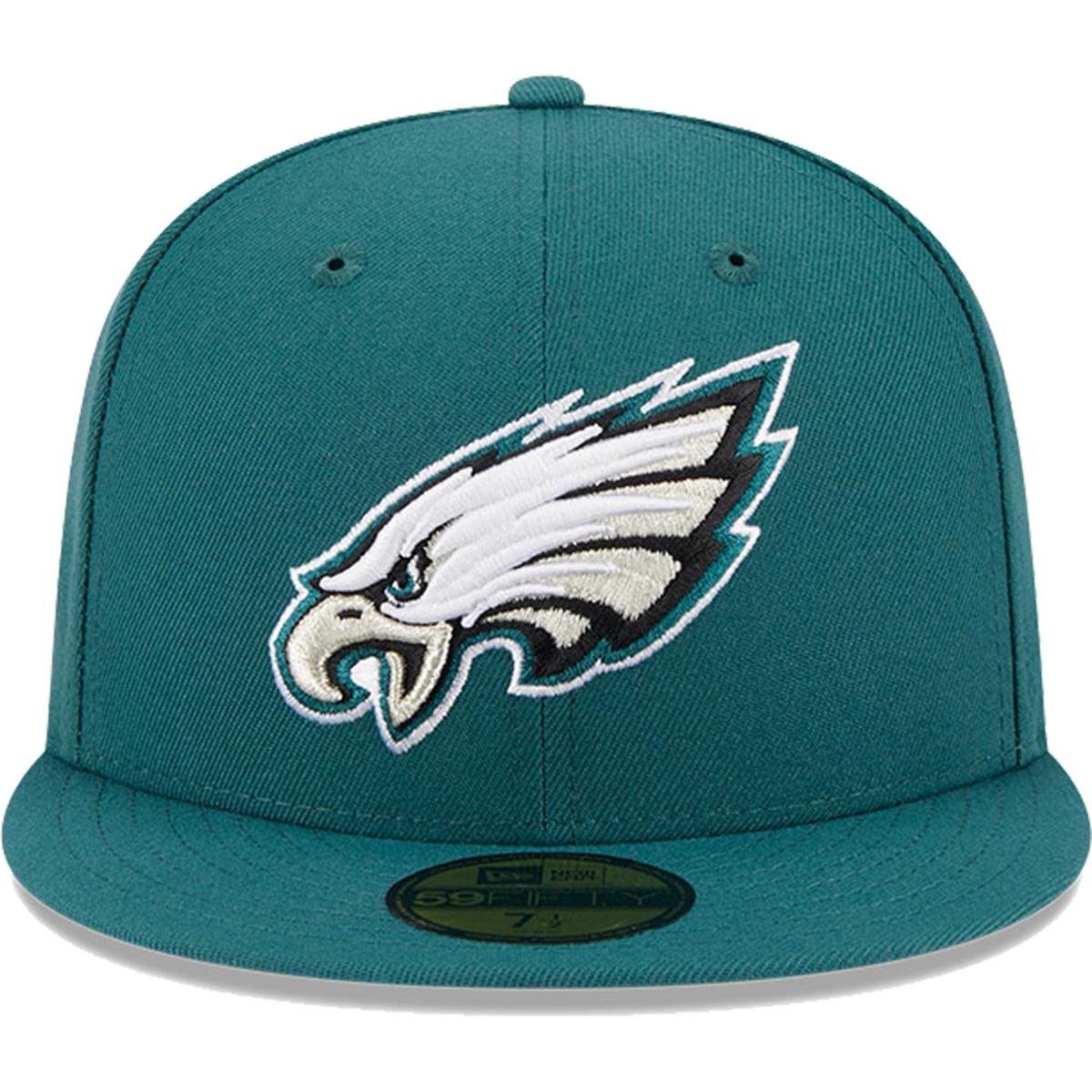 Men's New Era White Philadelphia Eagles Omaha 59FIFTY Fitted Hat