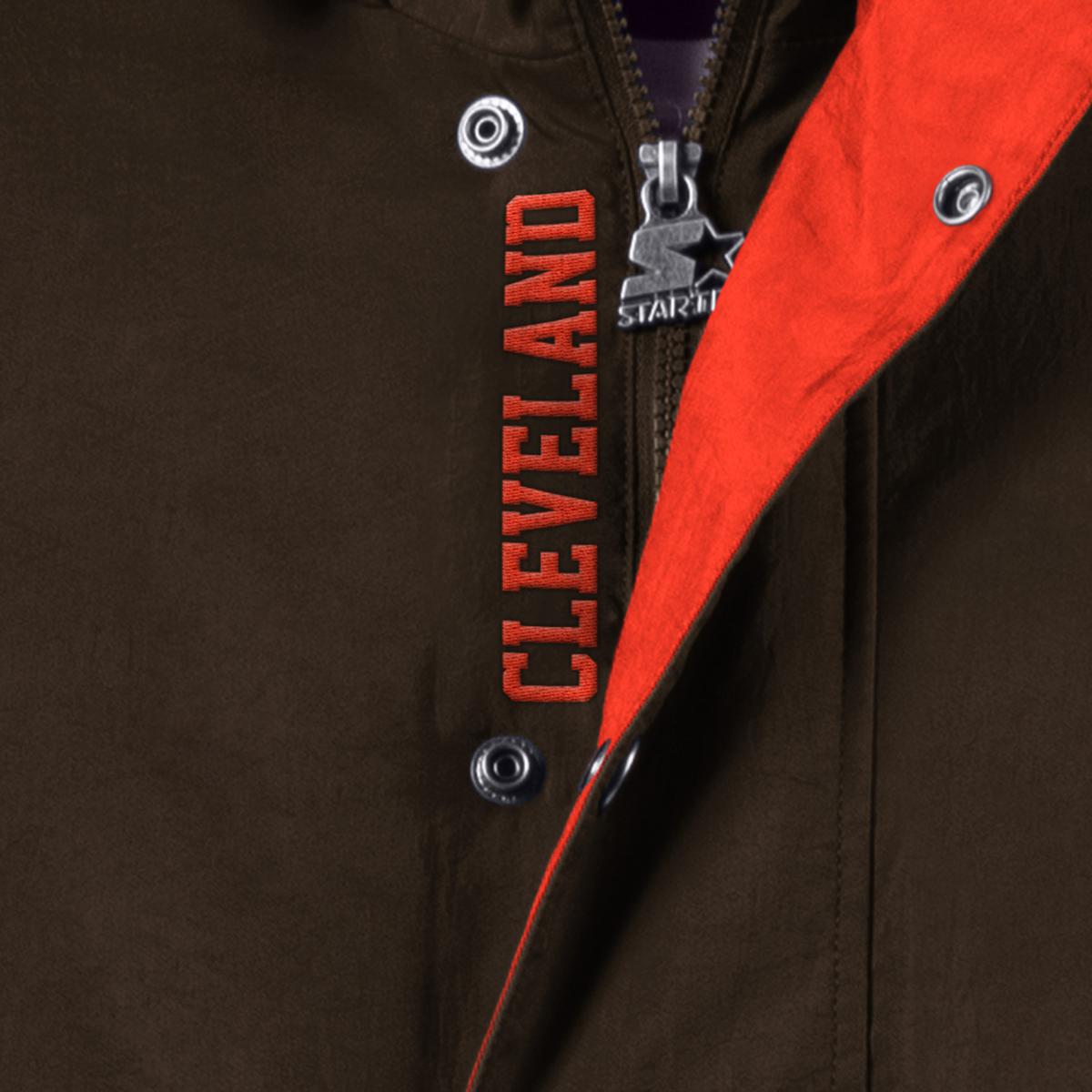 NFL Teams Cleveland Browns Fans Logo Black And Brown Leather Jacket Men And  Women - Freedomdesign