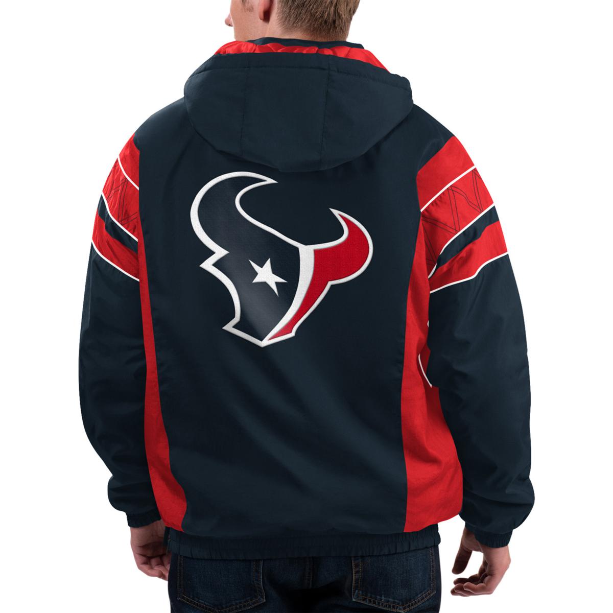 Football Fan Shop Officially Licensed NFL Full-Zip Hooded Jacket - Houston Texans