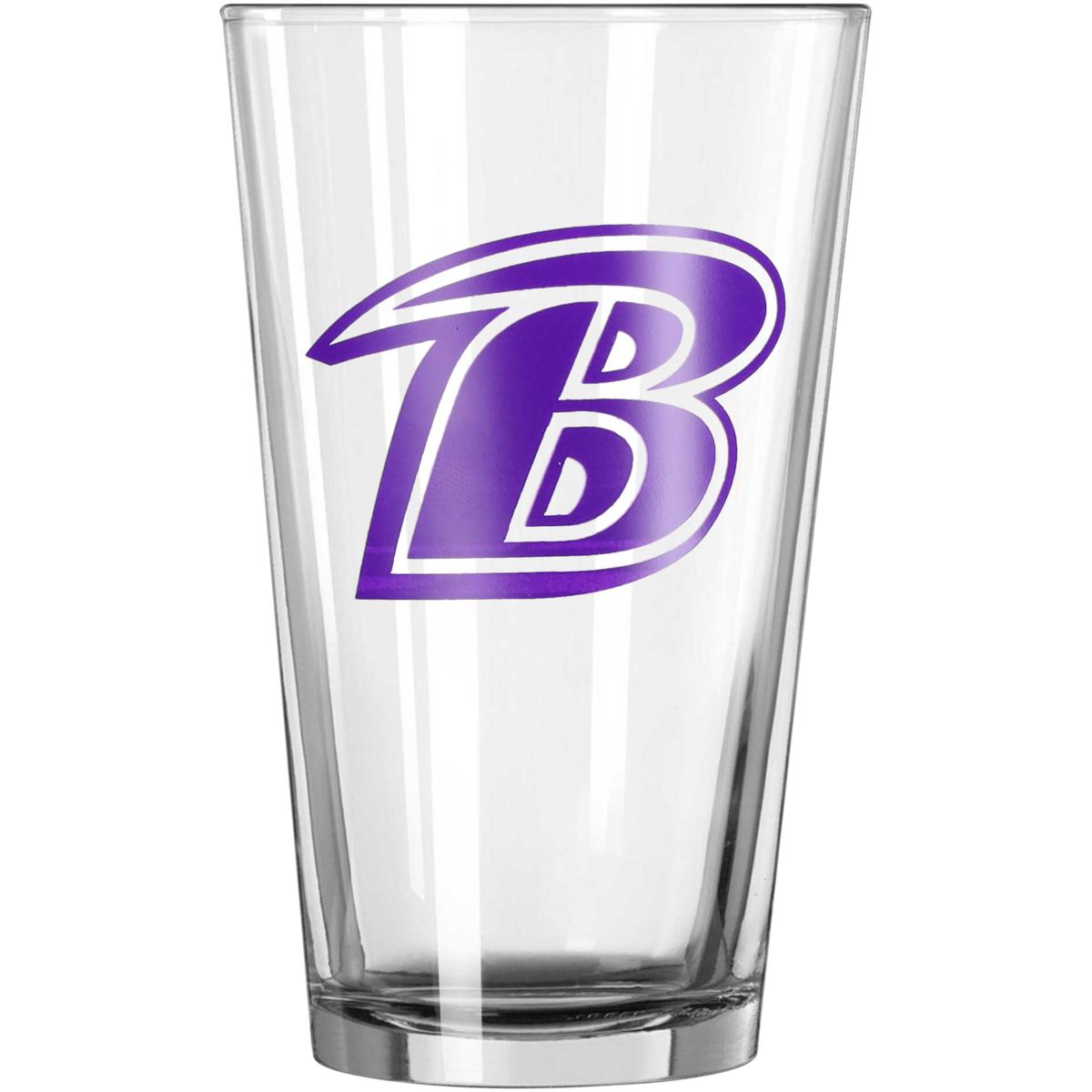 Officially Licensed NFL 16oz. Team Wordmark Game Day Glass, Ravens