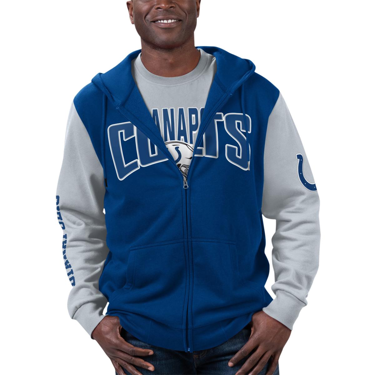 NFL Pro Line Men's Team Logo Sherpa Fleece Full Zip Hoodie 