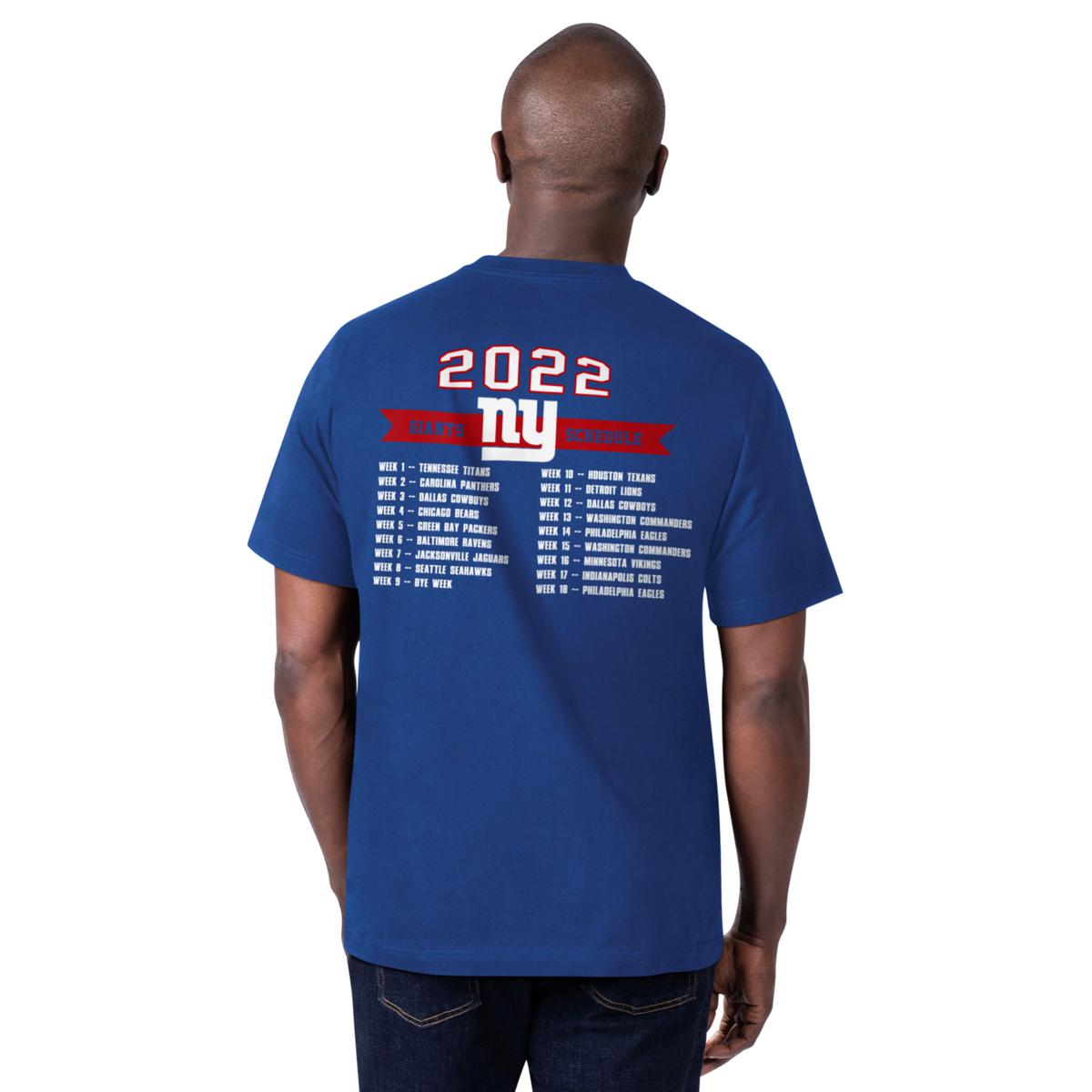 Officially Licensed NFL 2022 Jersey Knit Schedule Tee by Glll - Lions