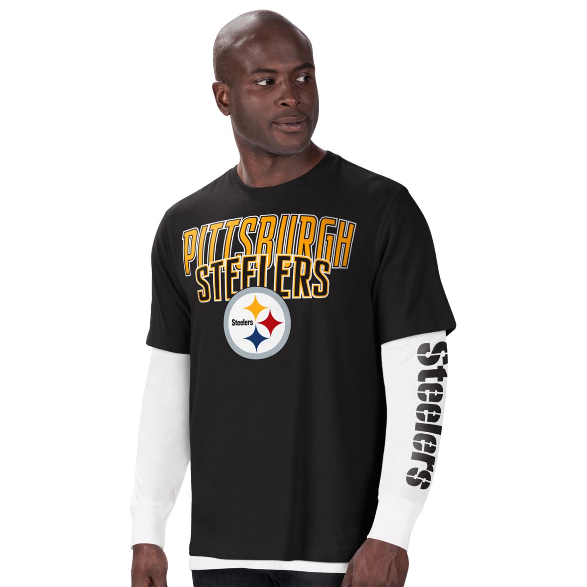 Officially Licensed NFL 3-in-1 Schedule T-Shirt Combo 2pk by Fanatics -  Steelers