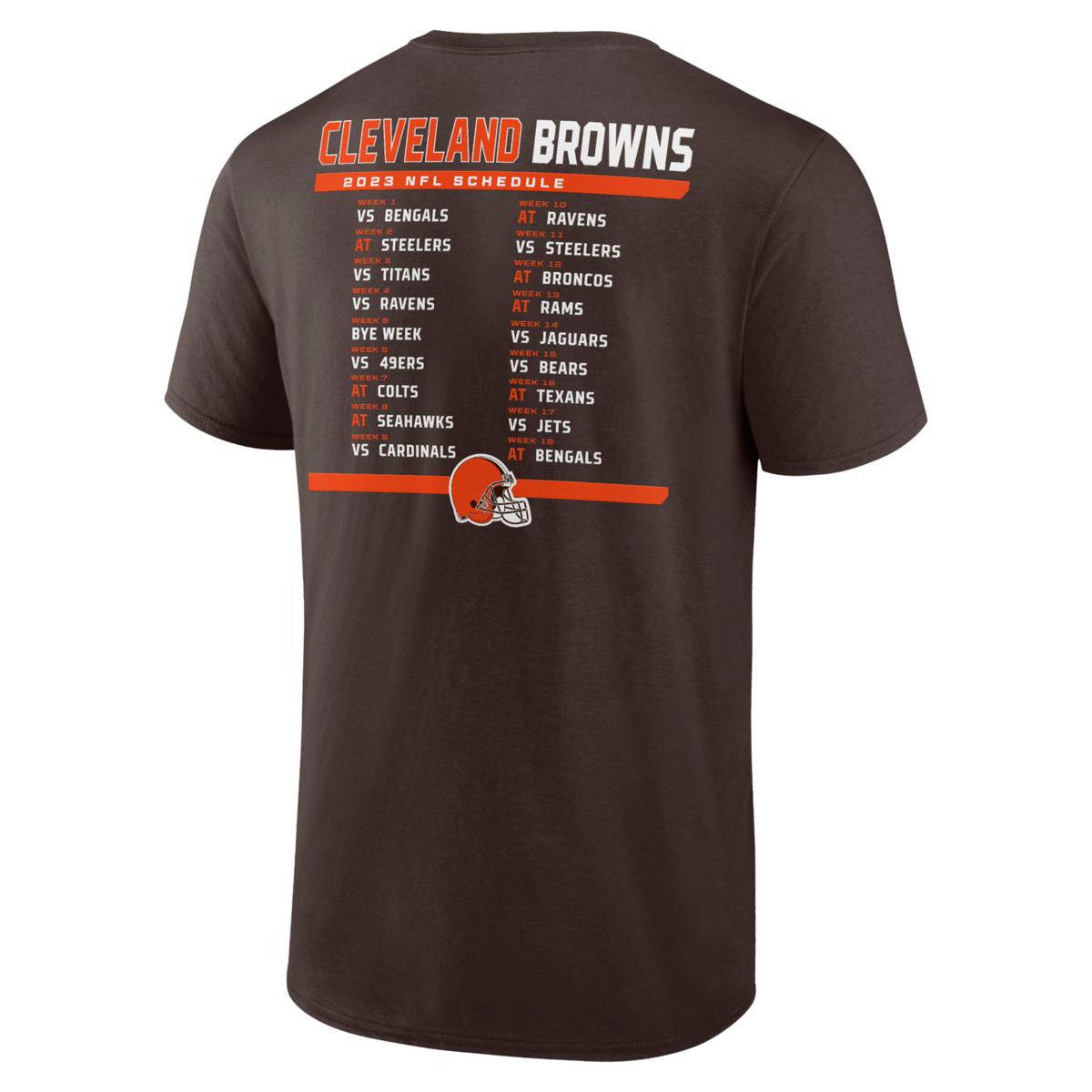 Officially Licensed NFL 3-in-1 Schedule T-Shirt Combo 2pk by Fanatics -  Browns