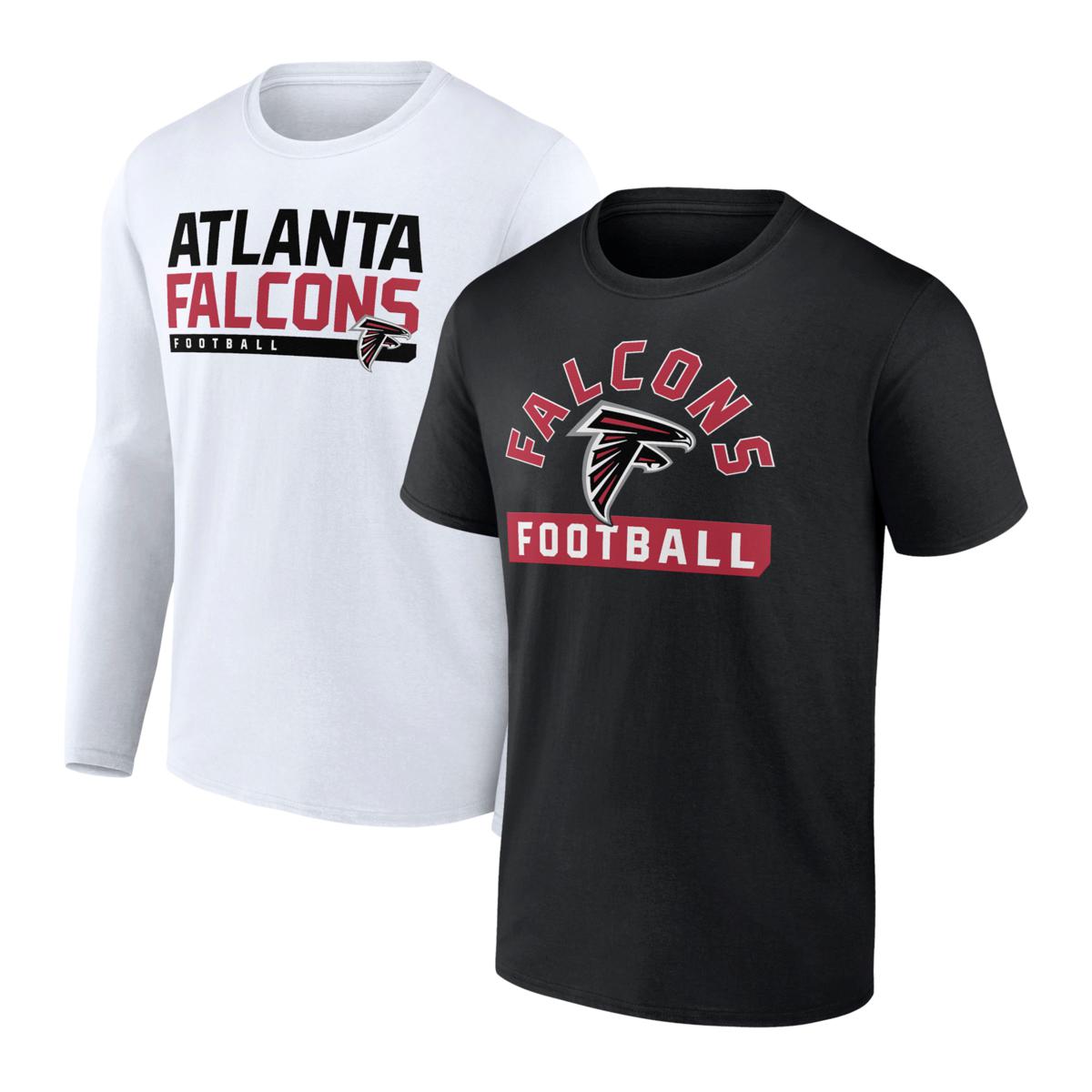 NFL Team Apparel Atlanta Falcons Men’s White Long Sleeve Shirt Size L