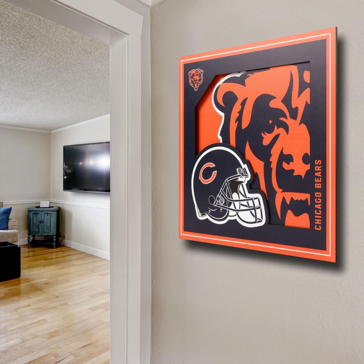 StadiumViews Chicago Bears Logo Layered 3-D Wall Art, Best Price and  Reviews