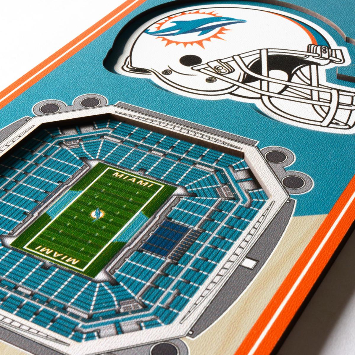 8 x 32 NFL Miami Dolphins 3D Stadium Banner