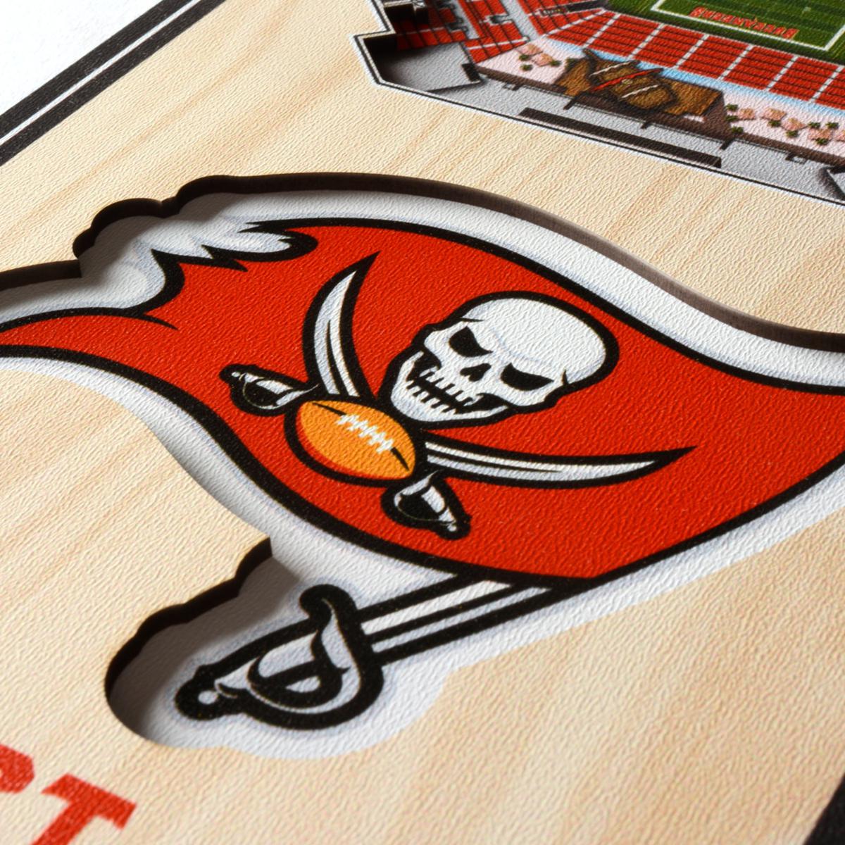 Tampa Bay Buccaneers flag, NFL, red black metal background