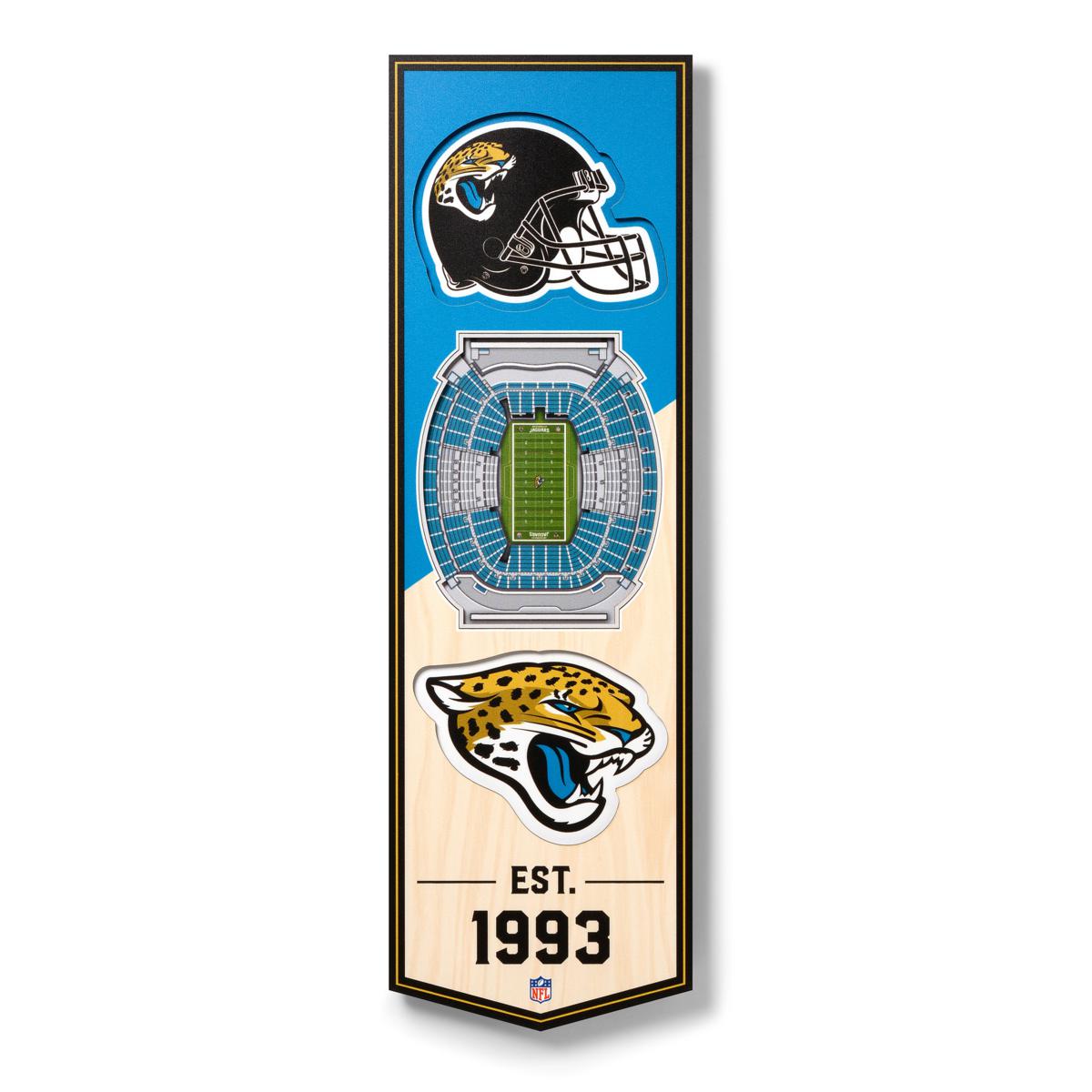 Adventure Furniture 24 NFL Jacksonville Jaguars Round Distressed