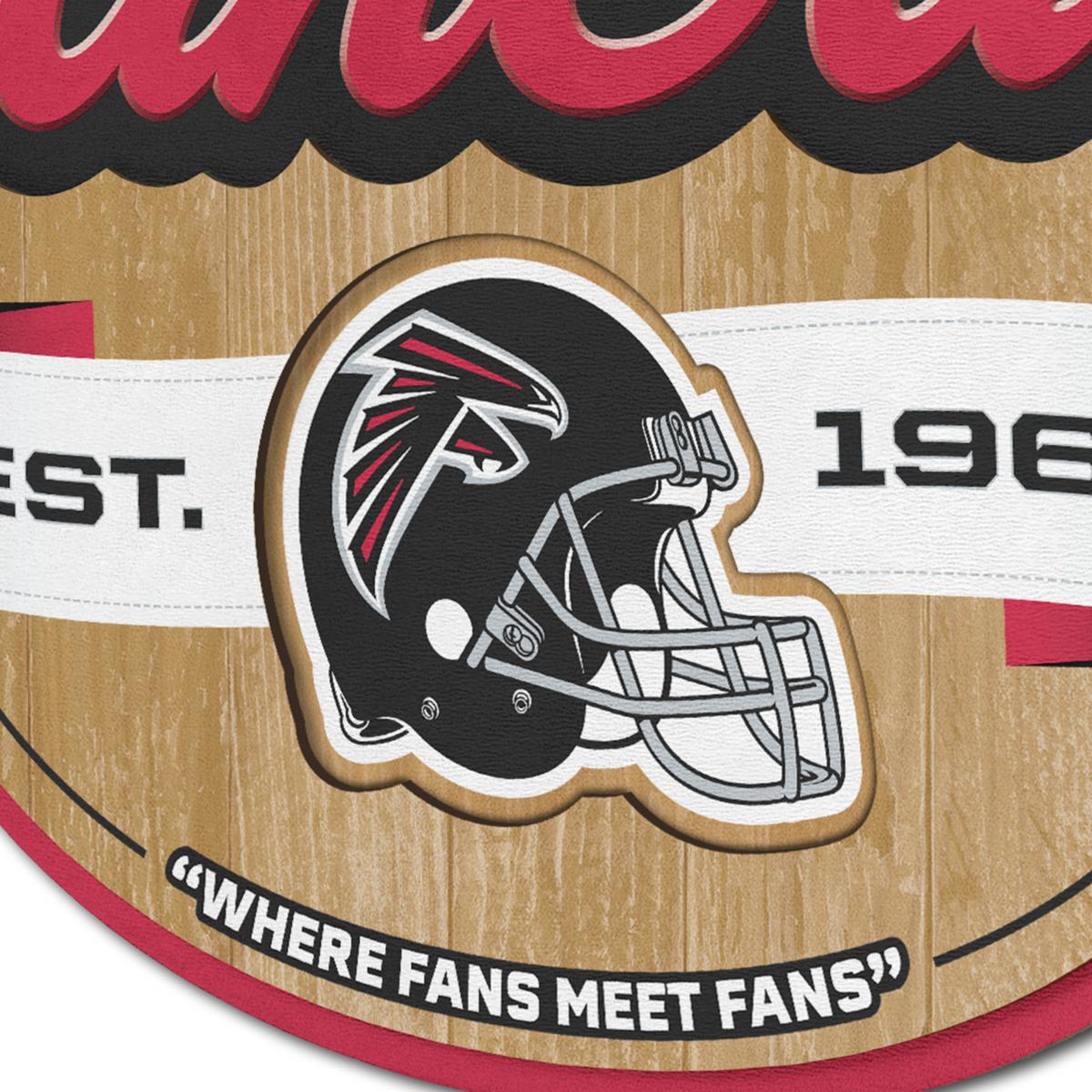 NFL Round Distressed Sign: Atlanta Falcons