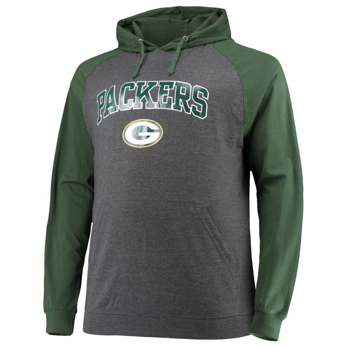 Officially Licensed NFL Big & Tall Lightweight Raglan Pull - Packers