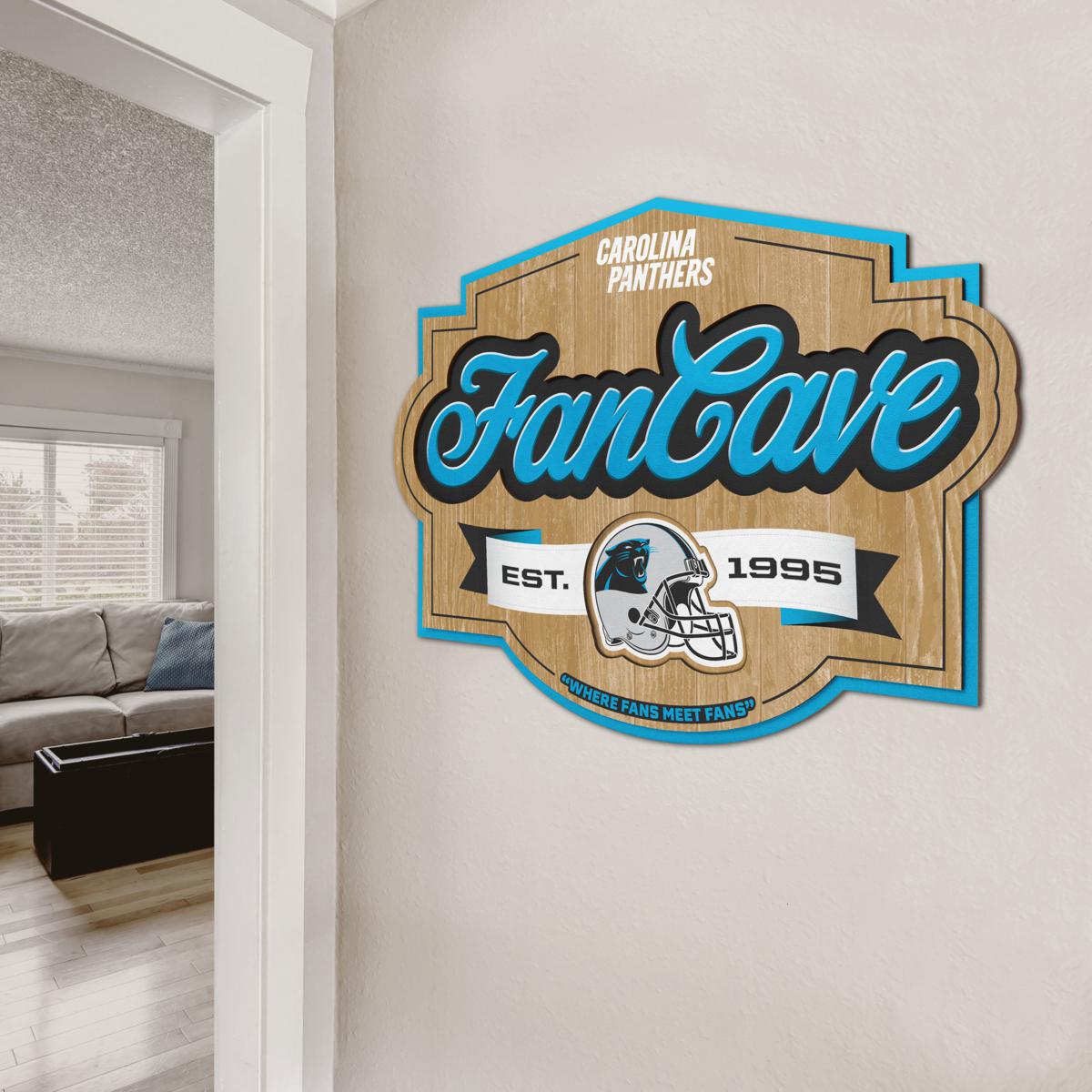 Officially Licensed NFL Carolina Panthers Fan Cave Sign